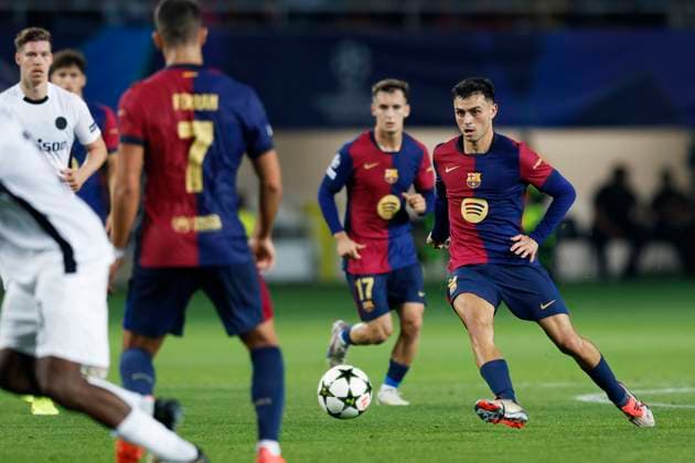 Pedri (Barcelona), OCTOBER 1, 2024 - Football Soccer : UEFA Champions League match between FC Barcelona, Barca 5-0 Young Boys at the Estadi Olimpic Lluis Companys in Barcelona, Spain. Noxthirdxpartyxsales  (268570993)