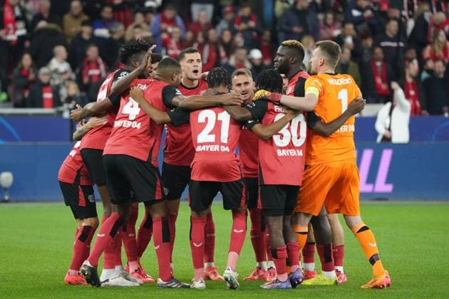 Football, UEFA Champions League 2024 2025, Bayer 04 Leverkusen AC Milan 01 10 2024 Bayarena Leverkusen, , Bayer 04 Leverkusen,