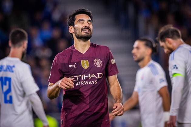 SLOVAN BRATISLAVA - MANCHESTER CITY Ilkay Gundogan of Man City during the UEFA Champions League, league stage match between SK Slovan Bratislava and Manchester City. Bratislava, Slovakia, October 01, 2024. PUBLICATION NOT IN SLOVAKIA Copyright: xx slovanbratislava_manchestercity_championsleague174