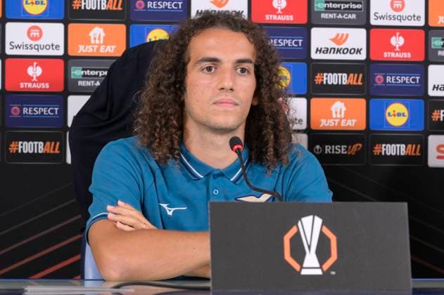 Lazio™s Matteo Guendouzi attends during the UEFA Europa League 2024 25 League Phase MD2 press conference, PK, Pressekonferenz at Formello Training Center on October 02, 2024 in Rome, Italy. - Soccer  Copyright: xFabrizioxCorradetti LaPressex