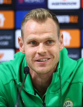 Denes Dibusz of Ferencvaros Tottenham Hotspur Training and press conference, PK, Pressekonferenz UEFA Europa League, Group Stage, Football, Groupama Arena, Budapest, Hungary, 02 Oct 2024 EDITORIAL USE ONLY No use with unauthorised audio, video, data, fixture lists, club league logos or live services. Online in-match use limited to 120 images, no video emulation. No use in betting, games or single club league player publications.  Copyright: xMichaelxZemanek Shutterstockx 14752478g