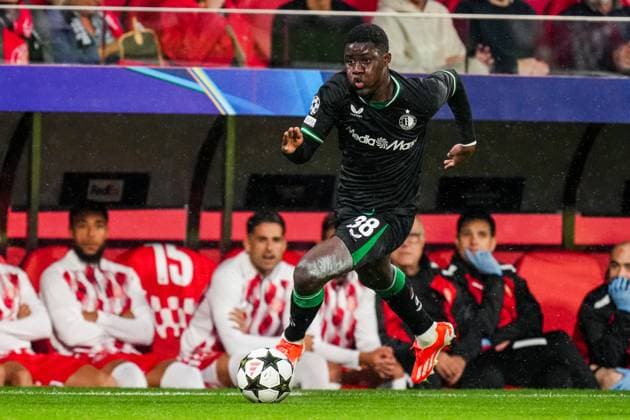 UEFA Champions League: Girona FC v Feyenoord Girona - Ibrahim Osman of Feyenoord during the second round of new format of the UEFA Champions League 2024 2025. The match is set between Girona FC and Feyenoord at Estadi Montilivi on 2 October 2024 in Girona, Spain. Copyright: xYannickxVerhoevenx