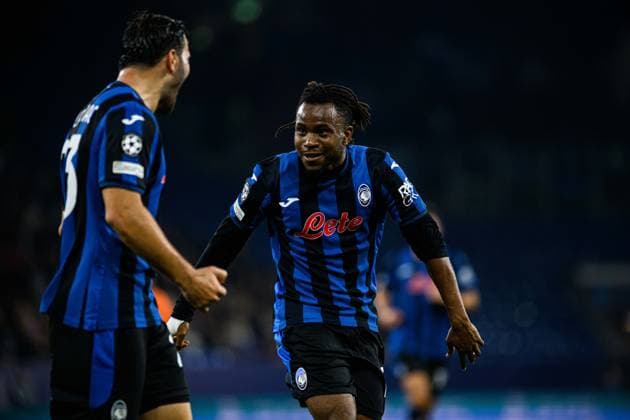 GELSENKIRCHEN, GERMANY - 2 OCTOBER, 2024: Ademola Lookman, The UEFA Champions League match between FC Shakhtar Donetsk vs Atalanta BC Bergamo at Veltins Arena  Copyright: xVItaliixKliuievx