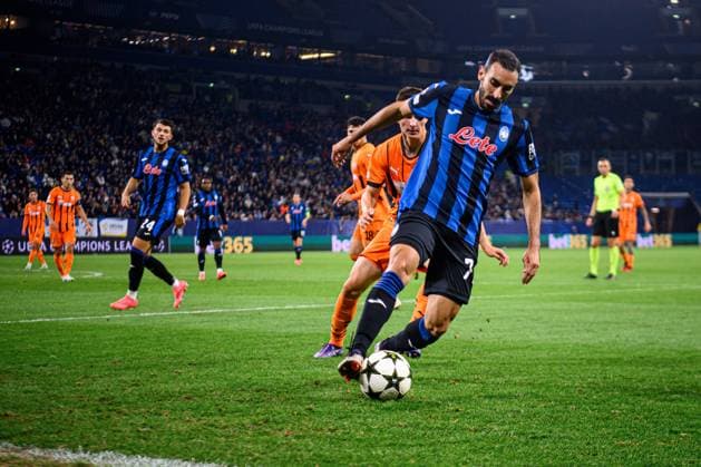 GELSENKIRCHEN, GERMANY - 2 OCTOBER, 2024: The UEFA Champions League match between FC Shakhtar Donetsk vs Atalanta BC Bergamo at Veltins Arena  Copyright: xVItaliixKliuievx