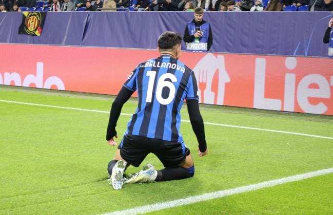 02 10 2024, xgrfx, Football UEFA Champions League, Shakhtar Donetsk Atalanta Bergamo emspor, v l Tor, Raoul Bellanova Atalanta Bergamo DFL DFB REGULATIONS PROHIBIT ANY USE OF PHOTOGRAPHS as IMAGE SEQUENCES and or QUASI VIDEO Gelsenkirchen