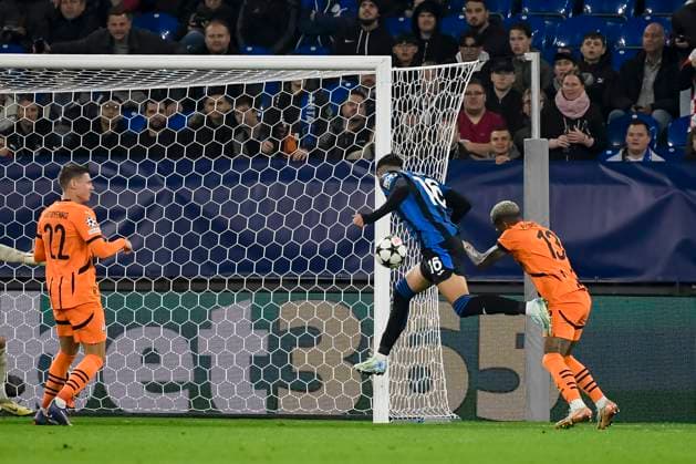 Raoul Bellanova Atalanta Bergamo scores to make it 0 3, UEFA Champions League 2024 25 League Phase MD2, FC Shakhtar Donetsk v Atalanta BC, Veltins Arena, 02 10 2024, Gelsenkirchen, Germany Defodi 067 SCDATB20241002 051 Defodi-067