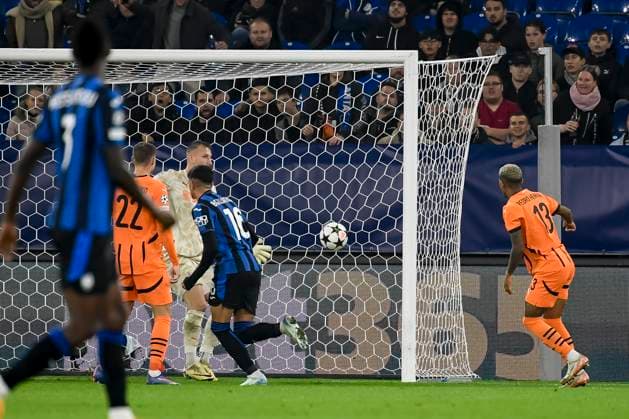 Raoul Bellanova Atalanta Bergamo scores to make it 0 3, UEFA Champions League 2024 25 League Phase MD2, FC Shakhtar Donetsk v Atalanta BC, Veltins Arena, 02 10 2024, Gelsenkirchen, Germany Defodi 067 SCDATB20241002 052 Defodi-067