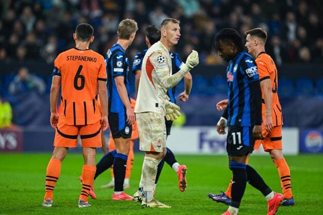 02 10 2024, Football, Champions League, Matchday 2, Season 2024 2025, Shakhtar Donetsk Atalanta Bergamo, Dmytro Riznyk Shakhtar Donetsk , xRHR PHOTO TKx Copyright: RHR-FOTOx RHR-FOTO TK