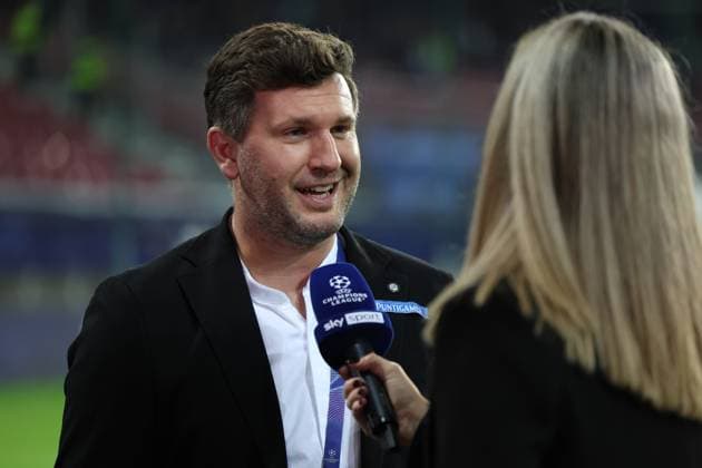 SOCCER - UEFA CL, Sturm vs Brugge KLAGENFURT,AUSTRIA,02.OCT.24 - SOCCER - UEFA Champions League, SK Sturm Graz vs Club Brugge. Image shows Andreas Schicker (Sturm) during an interview.  GEPAxpictures xChrisxBauer