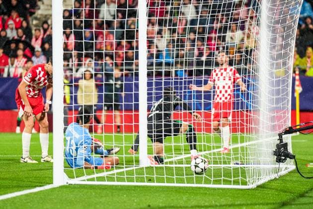 UEFA Champions League: Girona FC v Feyenoord Girona - David Hancko of Feyenoord during the second round of new format of the UEFA Champions League 2024 2025. The match is set between Girona FC and Feyenoord at Estadi Montilivi on 2 October 2024 in Girona, Spain. Copyright: xYannickxVerhoevenx