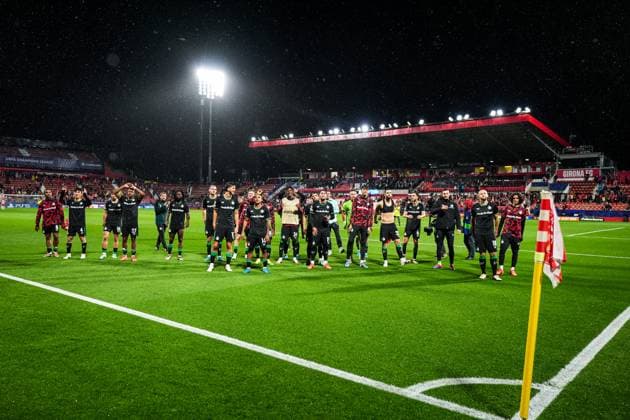 UEFA Champions League: Girona FC v Feyenoord Girona - Players of Feyenoord during the second round of new format of the UEFA Champions League 2024 2025. The match is set between Girona FC and Feyenoord at Estadi Montilivi on 2 October 2024 in Girona, Spain. Copyright: xYannickxVerhoevenx