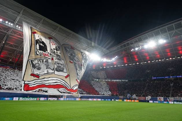 RB Leipzig fans choreo during UEFA Champions league match, RB Leipzig - Juventus Turin , 01. october 2024 Copyright: xMICHALxFAJT,ZOSPORTU.SKx FAJ_6042