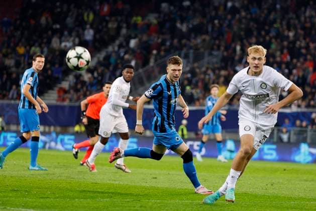 Sturm Graz v Club Brugge - UEFA Champions League KLAGENFURT, AUSTRIA - OCTOBER 02 : Skov Olsen Andreas forward of Club Brugge pictured during the UEFA Champions League phase matchday 2 match between Sturm Graz and Club Brugge at the Worthersee Stadion on October 2, 2024 in Klagenfurt, Austria, 02 10 2024 Klagenfurt Austria  Copyright: xJanxDexMeuleneirx