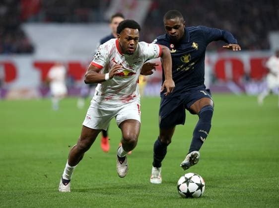 02 10 2024, Football UEFA Champions League 2024 2025, Matchday 2, RB Leipzig Juventus Turin, at Red Bull Arena Leipzig L R Lois Openda RB Leipzig vs Pierre Kalulu Juventus Turin DFL and DFB regulations prohibit any use of photographs as image sequences and or quasi video