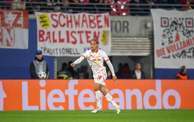 Football, Men, Season 2024 2025, Champions League League Phase, Matchday 2 , RB Leipzig Juventus Turin, Xavi Simons RB Leipzig , 02 10 2024, Copyright: xSebastianxRäppold MatthiasxKochx