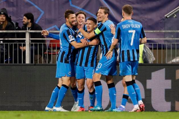 Sturm Graz v Club Brugge - UEFA Champions League KLAGENFURT, AUSTRIA - OCTOBER 02 : Tzolis Christos forward of Club Brugge celebrates scoring a goal during the UEFA Champions League phase matchday 2 match between Sturm Graz and Club Brugge at the Worthersee Stadion on October 2, 2024 in Klagenfurt, Austria, 02 10 2024 Klagenfurt Austria  Copyright: xJanxDexMeuleneirx
