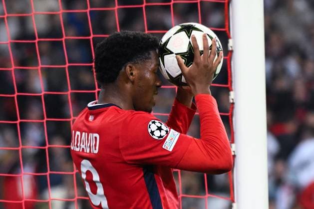 Jonathan David ( 9 - Lille ) looks dejected during the UEFA Champions League match between Lille OSC and Real Madrid CF at Stade Pierre Mauroy on October 02, 2024 in Lille, France. ( Photo by federico pestellini panoramic ) - FOOTBALL : Lille vs Real Madrid - Ligue des Champions - 02 10 2024 FedericoPestellini Panoramic 