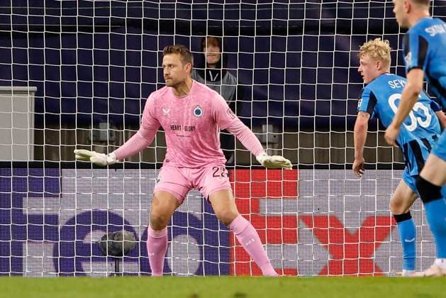 Sturm Graz v Club Brugge - UEFA Champions League KLAGENFURT, AUSTRIA - OCTOBER 02 : Mignolet Simon goalkeeper of Club Brugge pictured during the UEFA Champions League phase matchday 2 match between Sturm Graz and Club Brugge at the Worthersee Stadion on October 2, 2024 in Klagenfurt, Austria, 02 10 2024 Klagenfurt Austria  Copyright: xJanxDexMeuleneirx