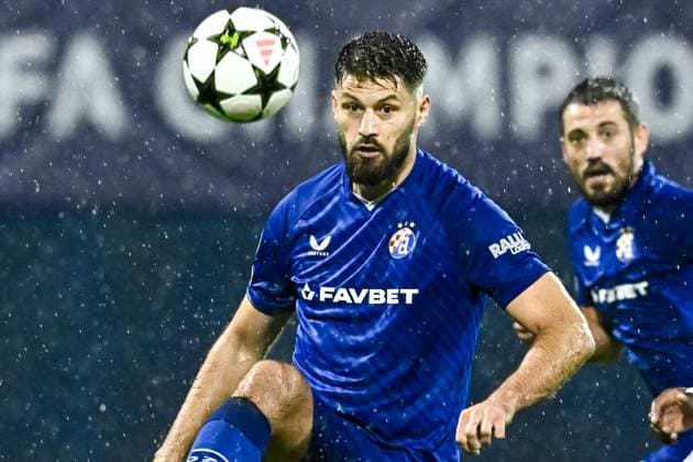 GNK Dinamo v AS Monaco - UEFA Champions League 2024 25 League Phase MD2 ZAGREB, CROATIA - OCTOBER 2: Bruno Petkovic of Dinamo Zagreb in action during UEFA Champions League 2024 25 League Phase MD2 match between GNK Dinamo v AS Monaco at Maksimir Stadion on October 2, 2024 in Zagreb, Croatia.  MarkoxLukunic PIXSELL