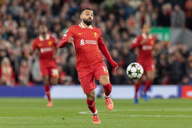 Liverpool v Bologna Champions League 02 10 2024. Liverpool forward Mohamed Salah (11) during the Champions League match between Liverpool and Bologna at Anfield, Liverpool, England on 2 October 2024. Editorial use only , Copyright: xIanxStephenx PSI-20540-0024
