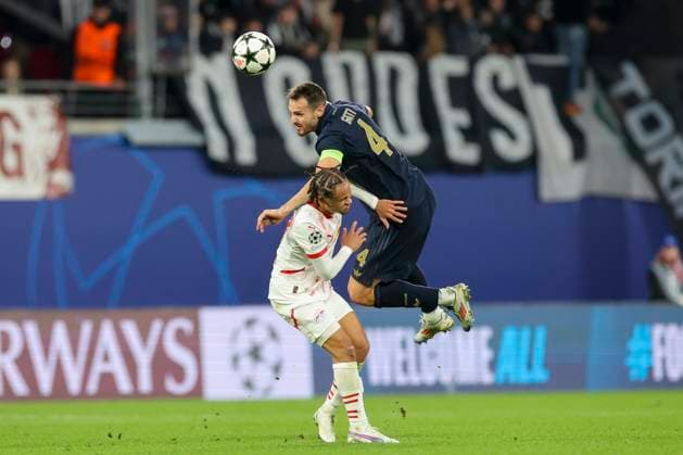 Xavi Simons RB Leipzig and Federico Gatti Juventus FC battle for the ball, UEFA Champions League 2024 25 League Phase MD2, RB Leipzig v Juventus, Red Bull Arena Leipzig , October 2, 2024 in Leipzig, Germany Photo by Marco Steinbrenner DeFodi Images Xavi Simons RB Leipzig and Federico Gatti Juventus FC battle for the ball, UEFA Champions League 2024 25 League Phase MD2, RB Leipzig v Juventus, Red Bull Arena Leipzig , October 2, 2024 in Leipzig, Germany Photo by Marco Steinbrenner DeFodi Images Defodi 700 leipzig juve 20241002 048 Defodi-700