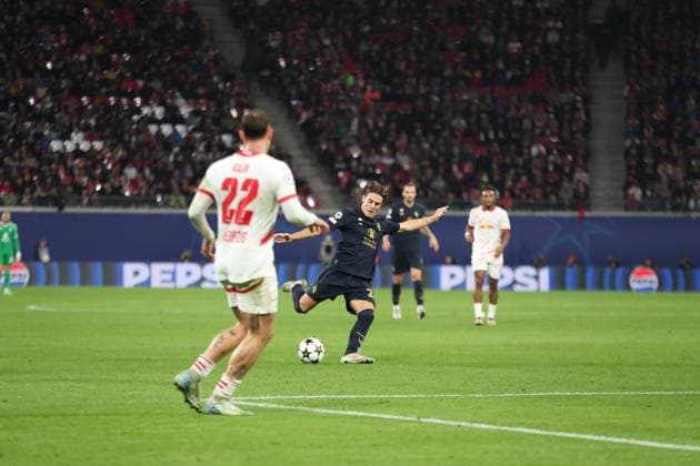 Champions League, Round of 16 RB Leipzig vs Juventus Turin, 02 10 24 Nicolo Fagioli 21, Juventus Turin Football, UEFA Champions League, Season 2024 2025 RB Leipzig vs Juventus Turin on 02 10 24 at the Red Bull Arena, Leipzig Copyright: xBEAUTIFULxSPORTS JanxKaeferx
