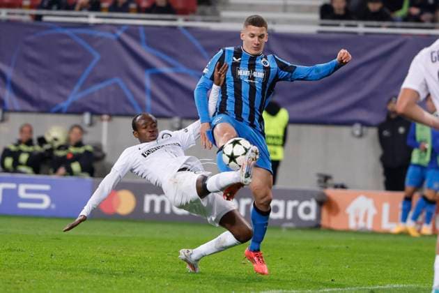 Sturm Graz v Club Brugge - UEFA Champions League KLAGENFURT, AUSTRIA - OCTOBER 02 : Tzolis Christos forward of Club Brugge pictured during the UEFA Champions League phase matchday 2 match between Sturm Graz and Club Brugge at the Worthersee Stadion on October 2, 2024 in Klagenfurt, Austria, 02 10 2024 Klagenfurt Austria  Copyright: xJanxDexMeuleneirx
