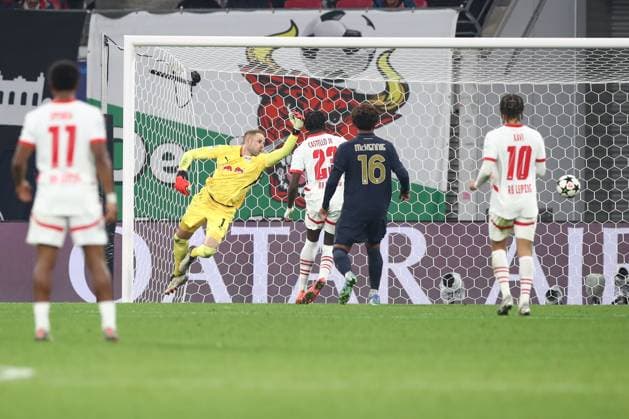02 10 2024, xtgx, Football, UEFA Champions League, RB Leipzig Junventus Turin emspor, v l Goal to 1 1 by Dusan Vlahovic Juventus, 9 DFL DFB REGULATIONS PROHIBIT ANY USE OF PHOTOGRAPHS as IMAGE SEQUENCES and or QUASI VIDEO Leipzig