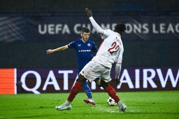 GNK Dinamo v AS Monaco - UEFA Champions League 2024 25 League Phase MD2 ZAGREB, CROATIA - OCTOBER 2: Petar Sucic of Dinamo Zagreb scores a goal during UEFA Champions League 2024 25 League Phase MD2 match between GNK Dinamo v AS Monaco at Maksimir Stadion on October 2, 2024 in Zagreb, Croatia.  MarkoxLukunic PIXSELL