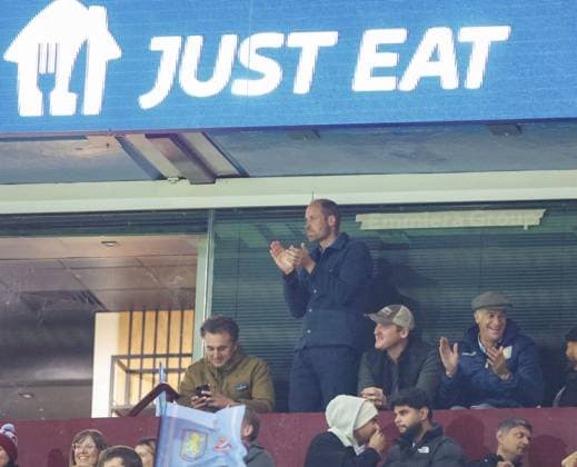 Prince William watching the games claps Aston Villa v Bayern Munich, Football, UEFA Champions League, Villa Park, Birmingham, UK - 02 10 2024 Editorial use only  Copyright: xMattxImpey Shutterstockx 14752829bf