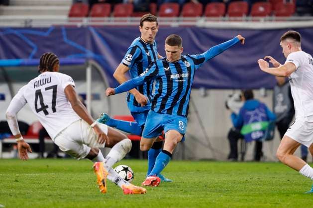 Sturm Graz v Club Brugge - UEFA Champions League KLAGENFURT, AUSTRIA - OCTOBER 02 : Tzolis Christos forward of Club Brugge pictured during the UEFA Champions League phase matchday 2 match between Sturm Graz and Club Brugge at the Worthersee Stadion on October 2, 2024 in Klagenfurt, Austria, 02 10 2024 Klagenfurt Austria  Copyright: xJanxDexMeuleneirx