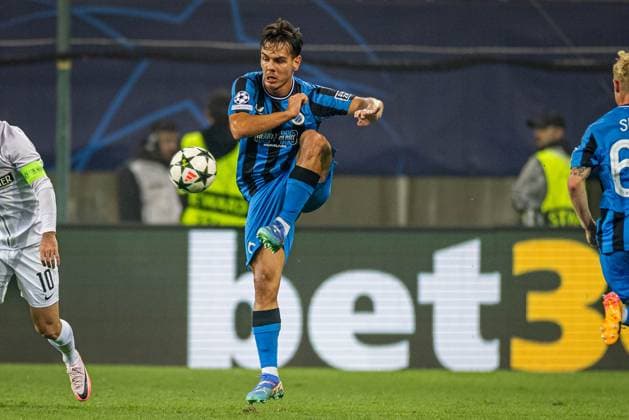 SOCCER - UEFA CL, Sturm vs Brugge KLAGENFURT,AUSTRIA,02.OCT.24 - SOCCER - UEFA Champions League, SK Sturm Graz vs Club Brugge. Image shows Ardon Jashari (Bruegge).  GEPAxpictures xMatthiasxTrinkl