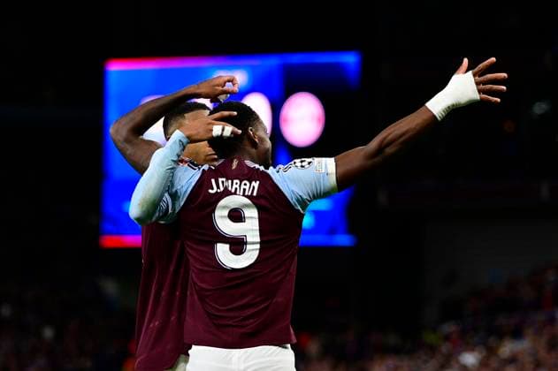 Aston Villa v Bayern Munich , Birmingham, UK - 02 Oct 2024 Goal celebrations for Jhon Duran of Aston Villa during the UEFA Champions League game between Aston Villa and Bayern Munich at Villa Park, Birmingham on 02 Oct 2024 Birmingham Villa Park Birmingham GBR Copyright: xGeorgexWass PPAUKx PPA-139875