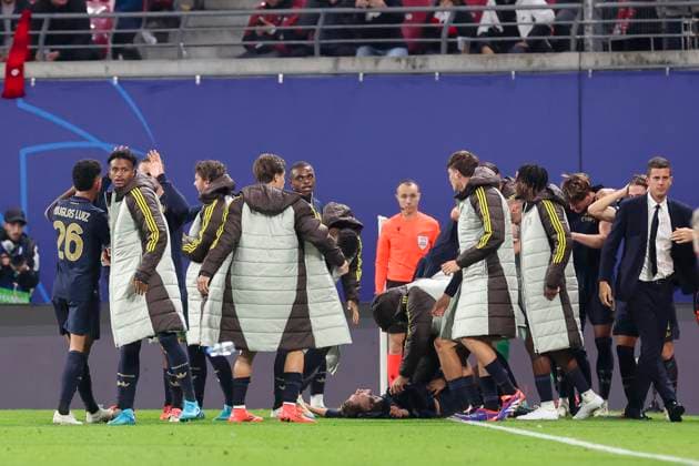 Francisco Conceicao Juventus FC celebrates his goal with teammates, UEFA Champions League 2024 25 League Phase MD2, RB Leipzig v Juventus, Red Bull Arena Leipzig , October 2, 2024 in Leipzig, Germany Photo by Marco Steinbrenner DeFodi Images Francisco Conceicao Juventus FC celebrates his goal with teammates, UEFA Champions League 2024 25 League Phase MD2, RB Leipzig v Juventus, Red Bull Arena Leipzig , October 2, 2024 in Leipzig, Germany Photo by Marco Steinbrenner DeFodi Images Defodi 700 leipzig juve 20241002 077 Defodi-700