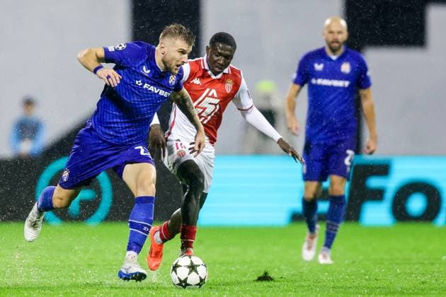 GNK Dinamo v AS Monaco - UEFA Champions League 2024 25 League Phase MD2 ZAGREB, CROATIA - OCTOBER 2: Stefan Ristovski of Dinamo Zagreb in action during UEFA Champions League 2024 25 League Phase MD2 match between GNK Dinamo v AS Monaco at Maksimir Stadion on October 2, 2024 in Zagreb, Croatia.  LukaxStanzl PIXSELL