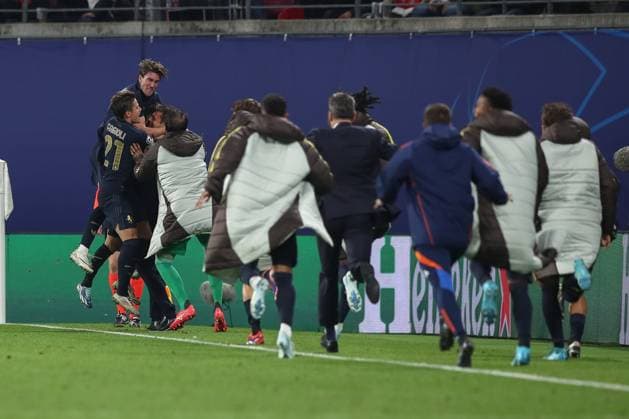 02 10 2024, xtgx, Football, UEFA Champions League, RB Leipzig Junventus Turin emspor, v l jubilation after the 2 3 by Francisco Conceicao Juventus, 7 DFL DFB REGULATIONS PROHIBIT ANY USE OF PHOTOGRAPHS as IMAGE SEQUENCES and or QUASI VIDEO Leipzig