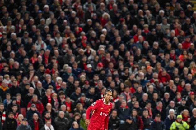 UEFA Champions League - League Stage Liverpool v Bologna Virgil van Dijk of Liverpool looks on during the UEFA Champions League - League Stage match Liverpool vs Bologna at Anfield, Liverpool, United Kingdom, 2nd October 2024 (Photo by Craig Thomas News Images) Liverpool Anfield Merseyside United Kingdom Copyright: xCraigxThomas NewsxImagesx