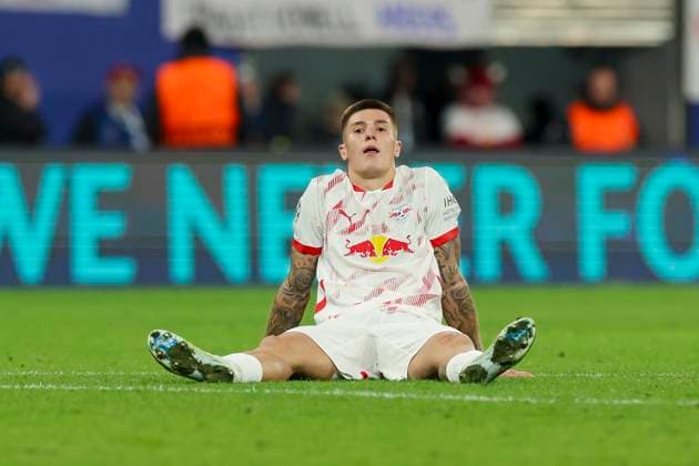 Benjamin Sesko RB Leipzig looks disappointed, UEFA Champions League 2024 25 League Phase MD2, RB Leipzig v Juventus, Red Bull Arena on October 02, 2024 in Leipzig, Germany Photo by Marco Steinbrenner DeFodi Images Benjamin Sesko RB Leipzig looks disappointed, UEFA Champions League 2024 25 League Phase MD2, RB Leipzig v Juventus, Red Bull Arena Leipzig , October 2, 2024 in Leipzig, Germany Photo by Marco Steinbrenner DeFodi Images Defodi 700 leipzig juve 20241002 079 Defodi-700