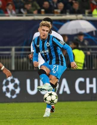 SOCCER - UEFA CL, Sturm vs Brugge KLAGENFURT,AUSTRIA,02.OCT.24 - SOCCER - UEFA Champions League, SK Sturm Graz vs Club Brugge. Image shows Michal Skoras (Club Brügge).  GEPAxpictures xWolfgangxGrebien