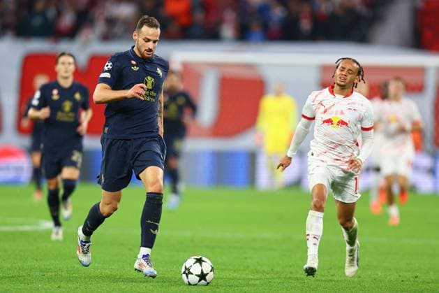 2024.10.02 Lipsk pilka nozna UEFA Liga Mistrzow sezon 2024 2025 RB Lipsk - Juventus Turyn N z Federico Gatti Foto Pawel Andrachiewicz PressFocus 2024.10.02 Leipzig Football - UEFA Champions League season 2024 2025 RB Leipzig - Juventus Torino Federico Gatti Credit: Pawel Andrachiewicz PressFocus NEWSPIX.PL --- Newspix.pl POLAND OUT!  20241002_PF_PA066