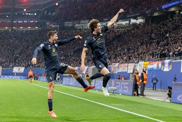 2024.10.02 Lipsk pilka nozna UEFA Liga Mistrzow sezon 2024 2025 RB Lipsk - Juventus Turyn N z Dusan Vlahovic bramka gol radosc na 1-1 Foto Pawel Andrachiewicz PressFocus 2024.10.02 Leipzig Football - UEFA Champions League season 2024 2025 RB Leipzig - Juventus Torino Dusan Vlahovic bramka gol radosc na 1-1 Credit: Pawel Andrachiewicz PressFocus NEWSPIX.PL --- Newspix.pl POLAND OUT!  20241002_PF_PA079