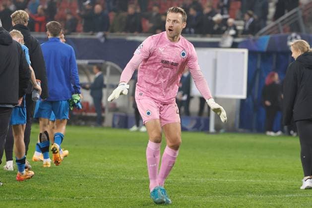 Sturm Graz v Club Brugge - UEFA Champions League KLAGENFURT, AUSTRIA - OCTOBER 02 : Mignolet Simon goalkeeper of Club Brugge celebrates the win pictured during the UEFA Champions League phase matchday 2 match between Sturm Graz and Club Brugge at the Worthersee Stadion on October 2, 2024 in Klagenfurt, Austria, 02 10 2024 Klagenfurt Austria  Copyright: xJanxDexMeuleneirx
