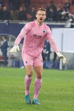 Sturm Graz v Club Brugge - UEFA Champions League KLAGENFURT, AUSTRIA - OCTOBER 02 : Mignolet Simon goalkeeper of Club Brugge celebrates the win pictured during the UEFA Champions League phase matchday 2 match between Sturm Graz and Club Brugge at the Worthersee Stadion on October 2, 2024 in Klagenfurt, Austria, 02 10 2024 Klagenfurt Austria  Copyright: xJanxDexMeuleneirx