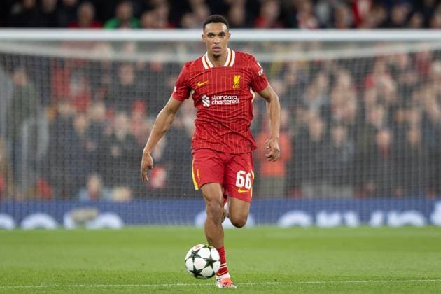 Liverpool v Bologna Champions League 02 10 2024. Liverpool defender Trent Alexander-Arnold (66) during the Champions League match between Liverpool and Bologna at Anfield, Liverpool, England on 2 October 2024. Editorial use only , Copyright: xIanxStephenx PSI-20540-0039