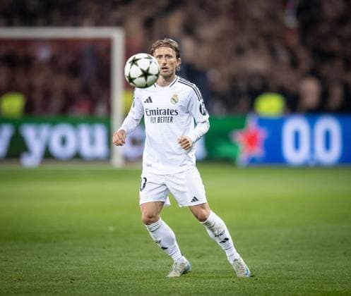 Lille vs Real Madrid Modric (Real Madrid) in action during the game against Lille valid for Champions League at the Pierre Mauroy stadium, in Lille, today October 2, 2024. Copyright: xx _RR_0634
