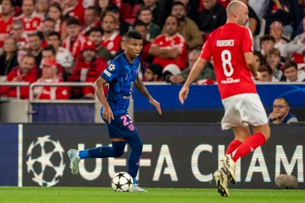 Reinildo Mandava of Atletico during the UEFA Champions League 2024 25 football match between SL Benfica and Atletico Madrid at Estadio da Luz in Lisbon, Portugal (Pedro Loureiro SPP) Copyright: xPedroxLoureiro SPPx spp-en-PeLo-pedroloureirobenxmad622