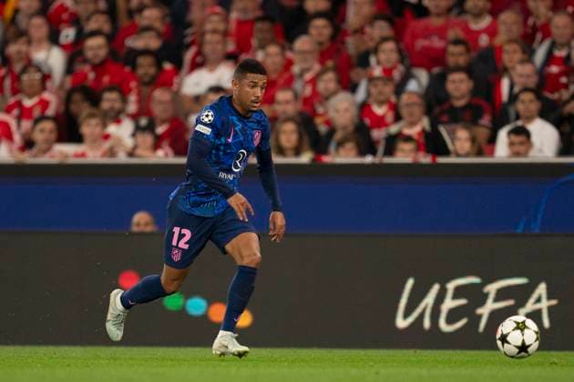 Samuel Lino of Atletico during the UEFA Champions League 2024 25 football match between SL Benfica and Atletico Madrid at Estadio da Luz in Lisbon, Portugal (Pedro Loureiro SPP) Copyright: xPedroxLoureiro SPPx spp-en-PeLo-pedroloureirobenxmad639
