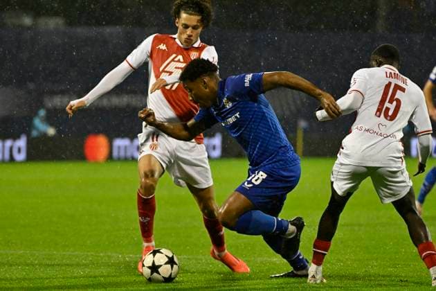 Zagreb, Croatia, 021024. Maghnes Akliouche and Ronael Pierre-Gabriel at the match of the 2nd round of the UEFA Champions League, GNK Dinamo - AS Monaco Fc. Photo: Damir Krajac CROPIX Zagreb Croatia Copyright: xxDamirxKrajacx xCROPIXx dinamo_monaco61-021024