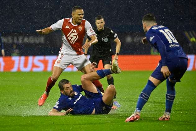 Zagreb, Croatia, 021024. Vanderson and Arijan Ademi at the match of the 2nd round of the UEFA Champions League, GNK Dinamo - AS Monaco Fc. Photo: Damir Krajac CROPIX Zagreb Croatia Copyright: xxDamirxKrajacx xCROPIXx dinamo_monaco75-021024