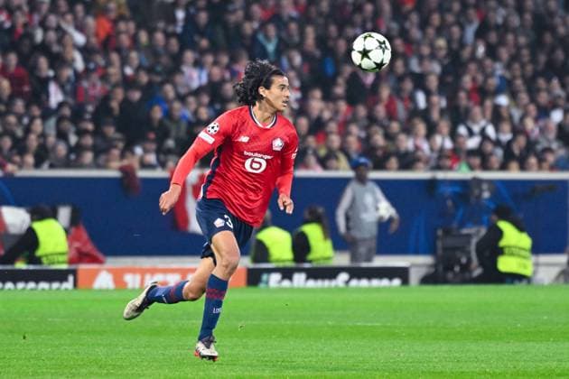 Ayyoub BOUADDI ( 32 - Lille ) during the UEFA Champions League match between Lille OSC and Real Madrid CF at Stade Pierre Mauroy on October 02, 2024 in Lille, France. ( Photo by federico pestellini panoramic ) - FOOTBALL : Lille vs Real Madrid - Ligue des Champions - 02 10 2024 FedericoPestellini Panoramic 